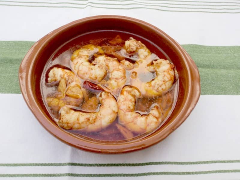 Langostinos al pil-pil